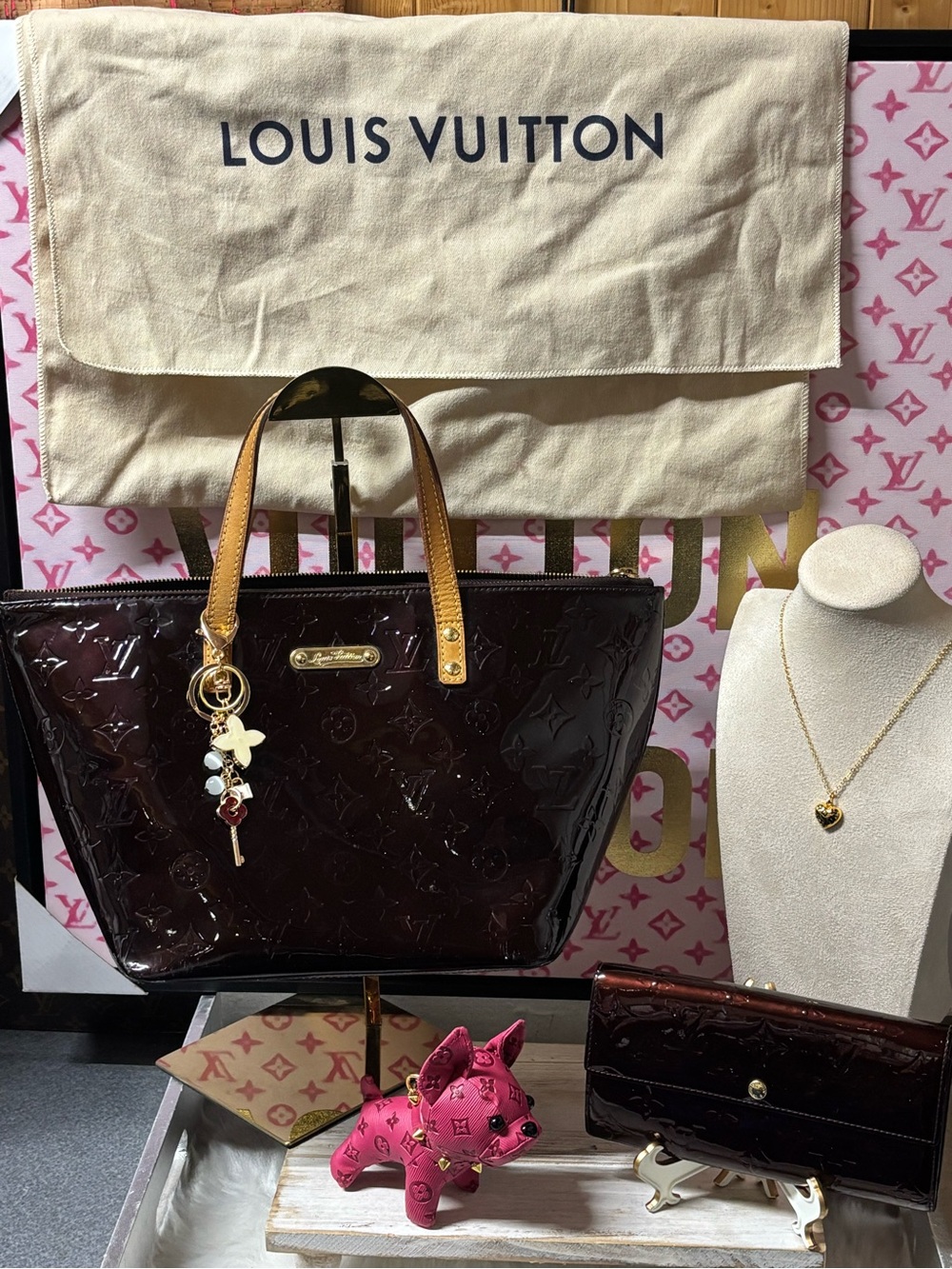 Louis Vuitton Vernis Bellevue bag bundle